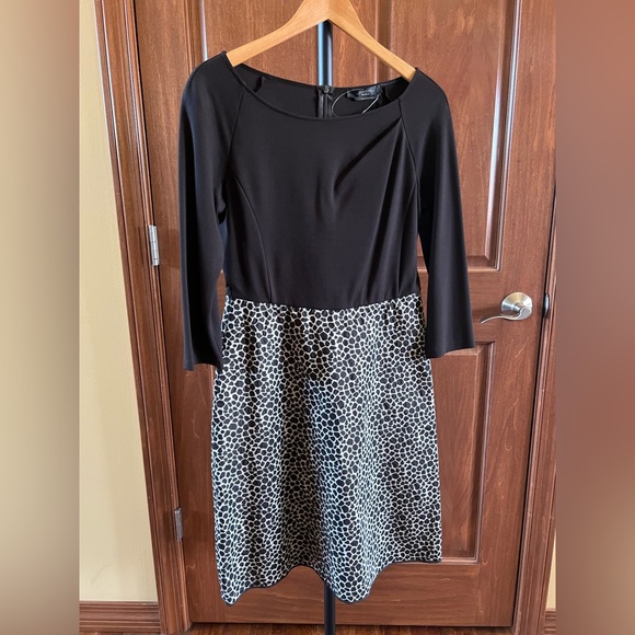 Weekend Max Mara Dress with Cropped Sleeves Brown Leopard Size L - Picture 2 of 16